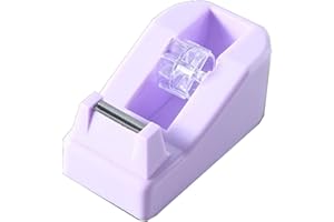 LASUND Cute Desk Tape Dispensers, Office Tape Dispensers, Premium Mini Tape Desktop Tape Dispenser, Non-Skid Base Classic Desktop Tape Dispenser Macaron (Light Purple)