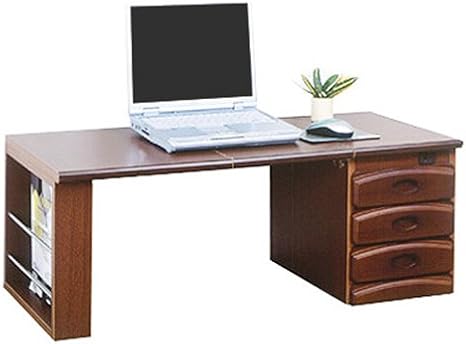 Amazon Co Jp ぼん家具 パソコンデスク パソコン デスク 文机 ローデスク 書斎机 引き出し付き 折りたたみ コンセント付き 木製 ホーム キッチン