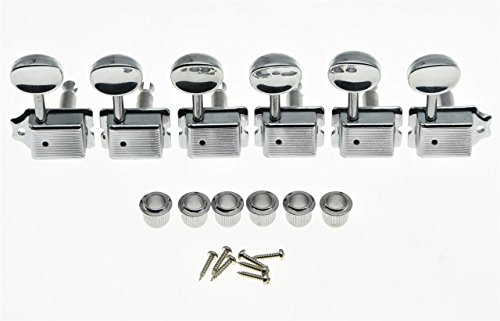 KAISH Chrome Split Post Vintage Guitar Tuning Keys Tuners Machine Heads for Strat/Tele Korea Made