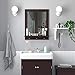 Homfa Bathroom Wall Mirror Vanity Mirror Makeup Mirror Framed Mirror with Shelf and 3 Hanging Hooks Multipurpose for Home, Dark Brown
