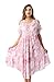 Riviera Sun 21833-FUS-3X Cold Shoulder Umbrella Dress Fuchsia/White