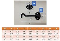 QCAA Forged Brass Cabin Hook Latch