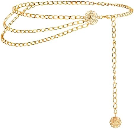 Amazon.com: ILuvatar Colorful glass diamond chain belt metal  display picture 1