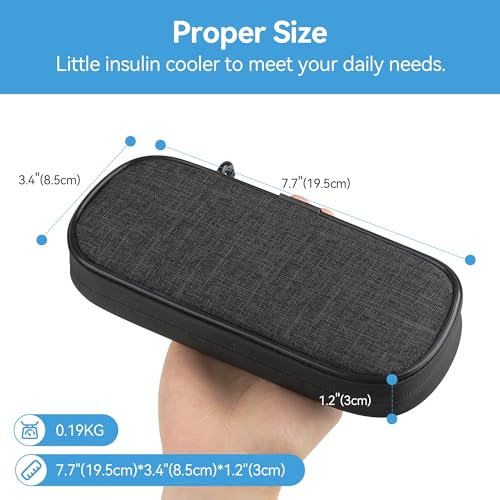 KOWVOWZ Insulin Cooler Travel Case, Portable Diabetic Medication Insulated Cool Organizer, Insulin Cooling Bag with 1 Reusable Ice Packs for The Daily Life and Trip