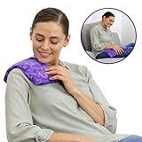 Nature Creation- Basic Herb Pack Heating Pad- Back Pain Relief - Hot and Cold Therapy (Purple Flowers)