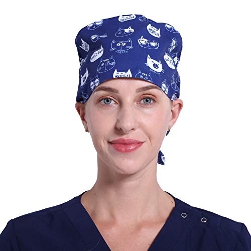 Zaqzeq Adjustable Surgical Cap Scrub Hat Medical Doctor Nurse Sweat Absorption Woman/Man (color19) - Thumbnail 6