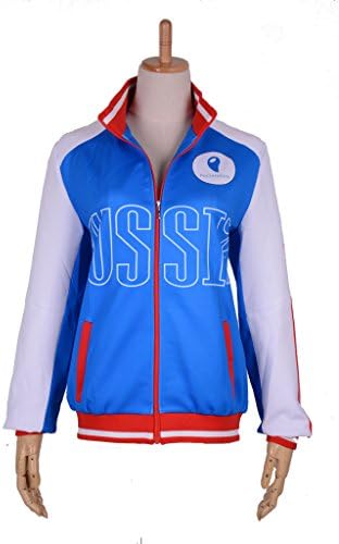 RedCoser Unisex High School Sportswear Jacket Blue Athletic Coat - Asia L (US Female M)