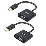 DisplayPort to DVI DVI-D Single Link Adapter 2 Pack, Benfei Display Port to DVI Converter Male to Female Black Compatible for Lenovo, Dell, HP and Other Brand