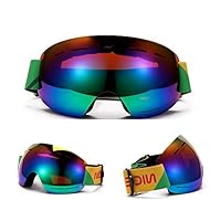 Xiuzhifuxie Diving Goggles and Snorkel Boundless Spherical Light Double Anti-Fog Ski Goggles Riding Goggles Windproof Motorcycle Mirror Dry Top Snorkel Set (Color : B)