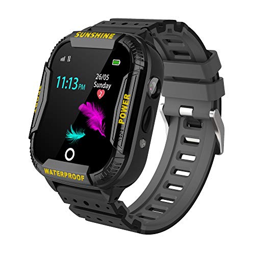 PTHTECHUS Smartwatch Phone per Bambini, LBS Localizzatore di tracciamento con Impermea, Sveglia SOS per il Gioco di…