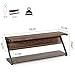 LITTLE TREE TV Stand, Entertainment Center with Shelves for 60 Inches TVs, Large 3-Tier Media Stand with Metal Frame, Industrial Rustic TV Console Table for Living Room