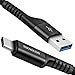 USB Type-C Cable, Snowkids USB C to USB 3.0 Fast Charger 6.6Ft Nylon Braided Cord for Samsung Galaxy Note 8,S8 Plus,LG V30 V20 G6 G5,Nexus 6P 5X,Moto Z2 Play,Nintendo Switch,Google Pixel 2 (Black)