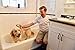 Wondurdog Quality Sink Faucet Pet Wash Kit with Splash Shield Handle and Rubber Grooming Teeth. Fits Kitchen, Bathroom, Utility & Laundry Sink Faucets. Bonus Garden Hose Attachment