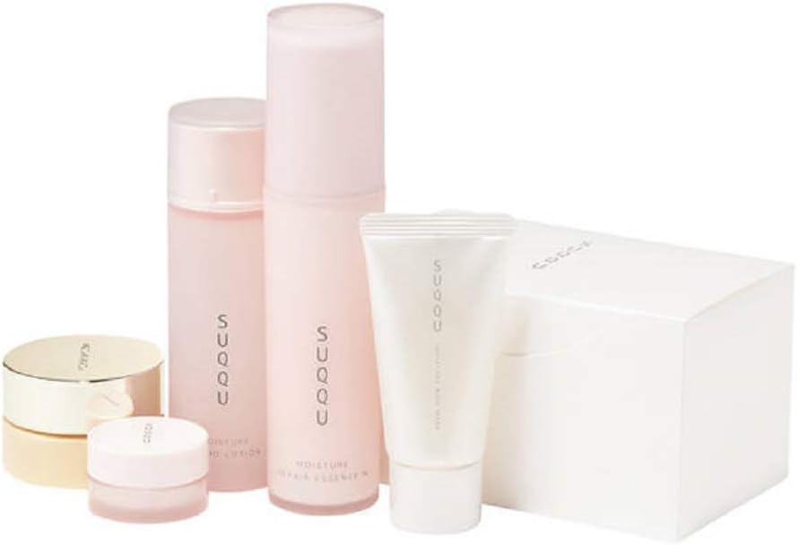 Amazon Suqqu スック プレミアム スキンケア キット A モイスチャー リペア エッセンス N 現品 モイスチャー ハイドロ ローション 80ml モイスチャー セラム クリーム 7g モイスチャー リッチ マスク 30g インテンス リッチ クリーム 13g スパチュラ付き コットン