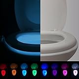 AOSTAR Motion Activated Toilet Night Light UV Sterilization Toilet Seat Light 8 Color Bowl Light
