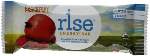 Rise Energy Plus Bar, Raspberry Pomegranate, 1.6 Ounce (Pack of 12)