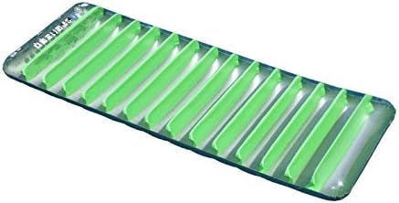 76" Inflatable Green and Gray Sun Tanning Swimming Pool Mattress Raft
