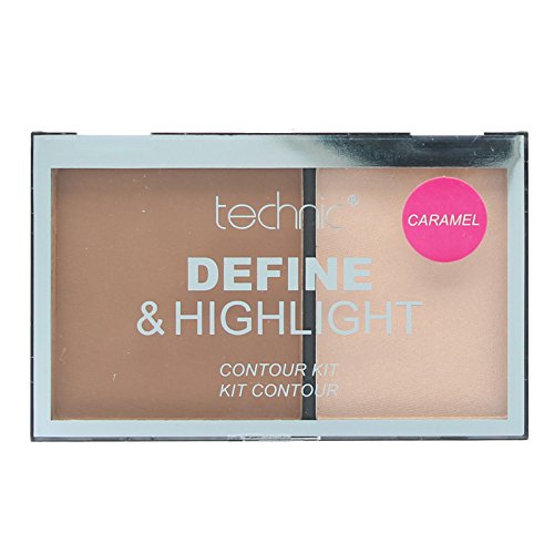 Technic Define & Highlight Duo Contour Kit Bronzer & Highlight Powder 5.5g-Caramel