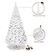 Goplus 7ft Artificial White Christmas Tree Xmas Pine Tree with Solid Metal Legs Perfect for Indoor and Outdoor Holiday Decoration