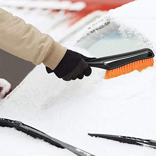 SEEKONE Car Snow Brush and Ice Scraper, 2 in 1 Detachable Winter Snow Ice Shovel Removal Tool with Ergonomic Foam Grip for Car Truck SUV (27in)