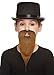 Mustaches Self Adhesive, Novelty, Fake, Small Philosopher Beard, Brown Color