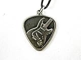 Electric Guitar Pick Necklace Antique Finish with 24