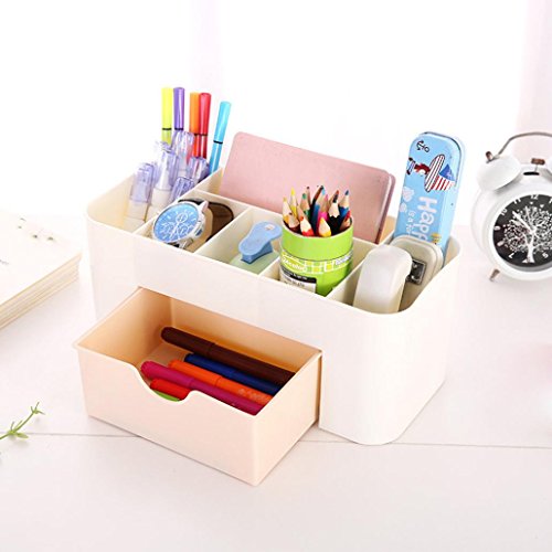 Kemilove Space-saving Racks Cosmetic and Jewelry Storage Organizer with Drawers (Pink (Wall-mount))