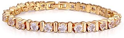 MALANDA New Hot Gold-plated zircon bracelets for women girl wedding jewelry accessories (Champagne gold)
