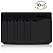Cell Phone Credit Card Holder, HUO ZAO Silicone Phone Wallet with Adhesive Stick-on fits Apple iPhone iPad Samsung Galaxy Android Smartphones Table Refrigerator Door (Black Color - 10 Pack)