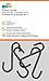 Honey-Can-Do SHF-04051 S-Hooks for Urban Shelving Units, 4-Pack, Black, 1.47L x 2.6W x 0.17H