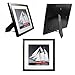 Natural art 11 x 11 Picture Frame 3 Pack 8x8 Black Frame Without Mat Set for Wall and Tabletop - Mounting Hardware Included