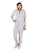 Pillow Talk Womens Hooded Onesie with Pockets and Ears