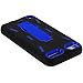 Black/Blue Hybrid Rugged Hard Silicone Case Cover w/Stand for Apple iPod Touch 5th 6th Gen Generation 5G 5 6G 6