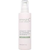 emerginC Aromatic Cream Tea Cleanser - Soothing Gentle Face Wash with Green Tea, Chamomile + Rose for Minor Redness, Removing Dirt, Makeup + Excess Oil (8.1 oz, 240 ml)
