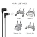 RCstyle Spark OTG Cable for IPhone To Micro USB Cable Cord Perfect Size Right Angle Nylon Adapter Compatible with DJI Mavic 2 Pro/Zoom / Mavic Air/Pro / Platinum Controller 1ft