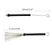 WeiMeet Drum Brushes Retractable Drum Wire Brushes with Comfortable Rubber Handle(2 Pieces)