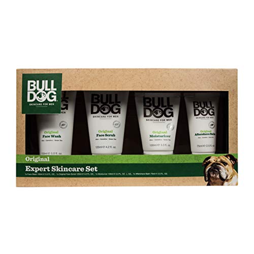 Bulldog Skincare Gift Set Including Shave gel, face Wash, Facial Moisturizer & Aftershave Balm Expert Skincare Set
