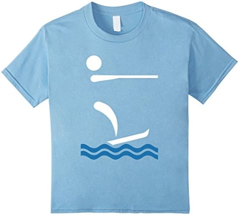 Kids Water ski icon T-Shirt 12 Baby Blue