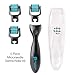 Derma Roller Microneedle 5 Piece Kit [DERMAROLL BLACK by Prosper Beauty] Face Roller w/3 Extra Replacement Heads Exfoliation Microdermabrasion Micro Skin Care Tool Dermaplaning Dermapen Microneedling