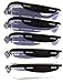 6 Pack Fitness Sure Seal Meal Prep Containers Set of 5 24oz (Clear/Black)