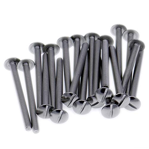M6 (6mm x 50mm) Slot Mushroom Machine Screw (Bolt) - Stainless Steel (A2) (Pack of 20)