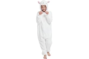 ABENCA Kids Onesie Animal Girls Costume One Piece Pajamas Sleepwear Cosplay Halloween Christmas
