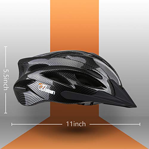 JBM Adult Cycling Bike Helmet Specialized for Men Women Safety Protection CPSC Certified (18 Colors) Black/Red/Blue/Pink/Silver Adjustable Lightweight Helmet (Black (New), Adult)