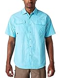 NAVISKIN Men's UPF 50+ Sun Protection Outdoor Short Sleeve Shirt Lightweight Quick-Dry Breathable Work Shirts