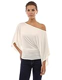 PattyBoutik Women's Kimono Sleeve One Shoulder Tops