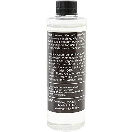 OEMTOOLS 24399 Vacuum Pump Oil, 8 oz, Hydrotreated, 8oz Vacuum Oil Change photo 12