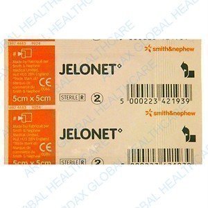JELONET QTY 10 Individually wrapped sterile paraffin gauze dressing BP (normal) by Smith & Nephew