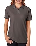 Gildan - Ladies DryBlend Double Pique Polo Shirt - 72800L-Charcoal-XL