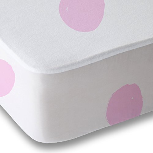 Pink Polka Dots Microfiber Crib Sheet By Where The Polka Dots Roam