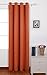 Deconovo Decorative Grommet Plush Orange Thermal Insulated Blackout Curtains for Bedroom, 52 x 63